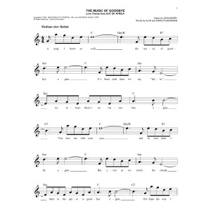 The Music Of Goodbye
